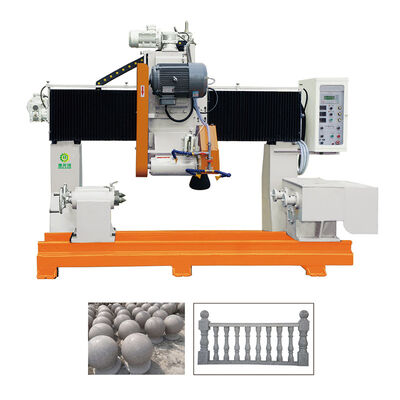 PLC CNC Stone Profiling Machine for Column Ball Vase Baluster Balustrade